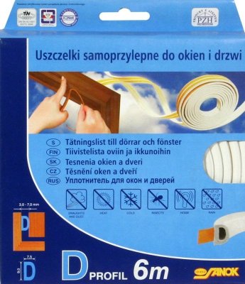 USZCZELKA GUMOWA 6M  D BIAŁA