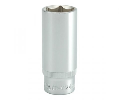 NASADKA DŁUGA 6-KĄTNA CHROMOWANA 1/2&#039;&#039; 24MM