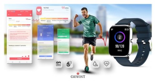 Smartwatch Giewont Dynamic SmartCall GW230-4 - Silver/Deep Ocean