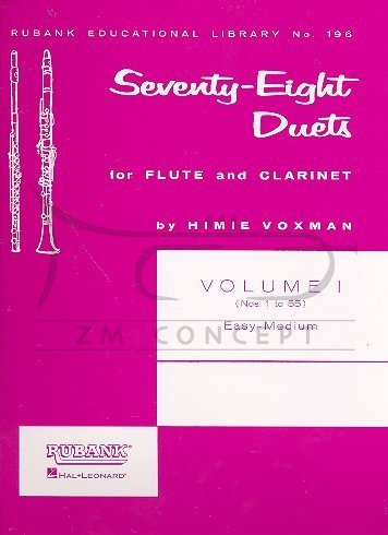 Voxman Himie: 78 Duets vol.1 (Nos.1-55): na flet i clarnet (partytura)