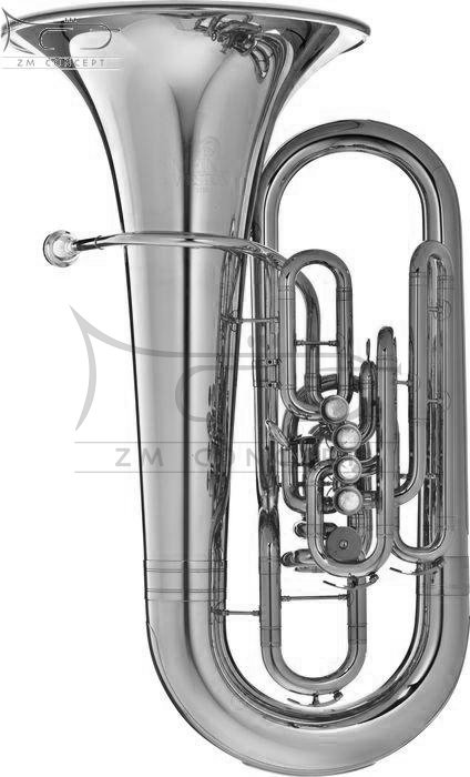 MELTON MEINL WESTON tuba F model 2250FW-S TITAN - Fabien Wallerand, wielkość 6/4, 4 wentyle tłokowe ze stali szlachetnej (big valve/ front action), specjalna rurka ustnikowa, posrebrzana, z futerałem typu gig-bag