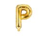 Balon foliowy Litera ''P'', 35cm, złoty