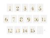 Numery na stół - zestaw naklejek, 9,5x12cm (1 op. / 30 szt.)