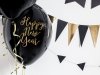 Balony 30cm, Happy New Year, Pastel Black (1 op. / 6 szt.)