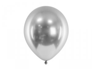 Balony Glossy 30 cm, srebrny (1 op. / 20 szt.)