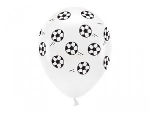 Balony Eco 33 cm pastelowe, Piłki, biały (1 op. / 6 szt.)