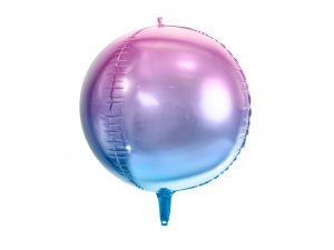 Balon foliowy Kula ombre, fioletowo-niebieski, 35cm