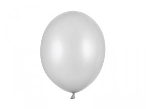 Balony Strong 30cm, Metallic Silver Snow (1 op. / 50 szt.)