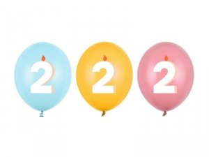 Balony 30 cm, 2, mix (1 op. / 50 szt.)