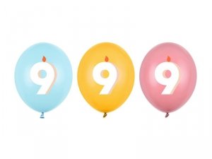 Balony 30 cm, 9, mix (1 op. / 50 szt.)