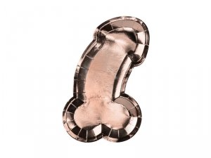 Talerzyki Same penis forever, różowe złoto, 26.5x15.5cm (1 op. / 6 szt.)