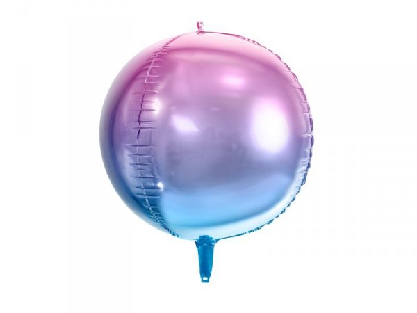 Balon foliowy Kula ombre, fioletowo-niebieski, 35cm