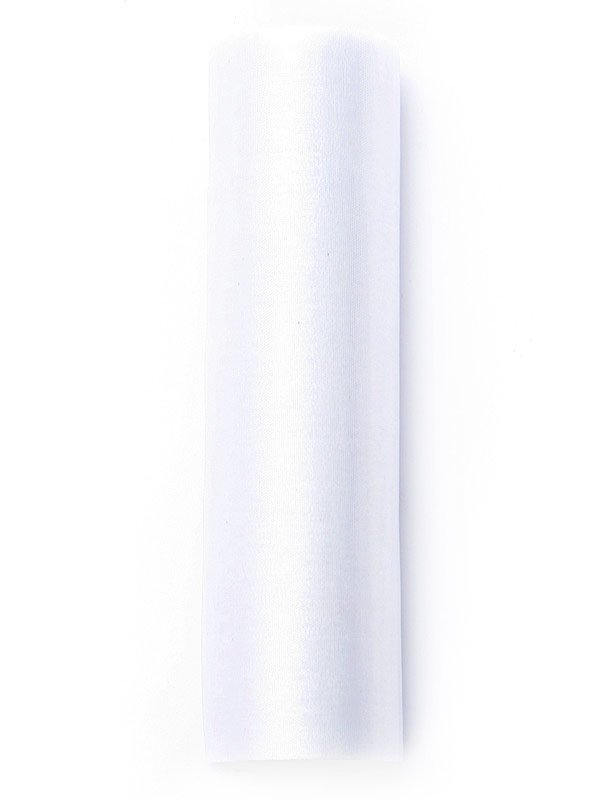 Organza Gładka, biały, 0,16 x 9m (1 szt. / 9 mb.)