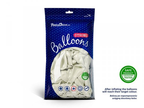 Balony Strong 30cm, Pastel Pure White (1 op. / 50 szt.)