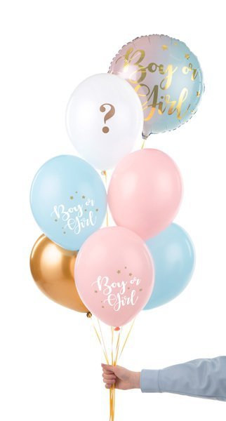 Balony 30cm, Boy or Girl, mix (1 op. / 6 szt.)