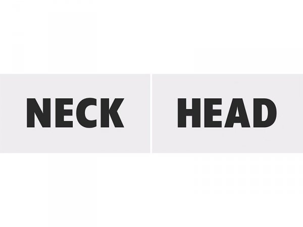 Tabliczki tekturowe Head & Neck (1 op. / 2 szt.)