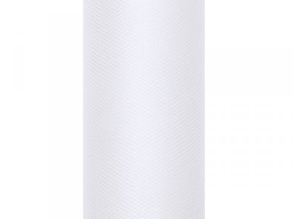 Tiul gładki, biały, 0,08 x 20m