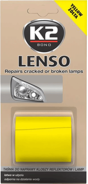 K2 LENSO Taśma do naprawy reflektorów żółta żółta pomarańczowa