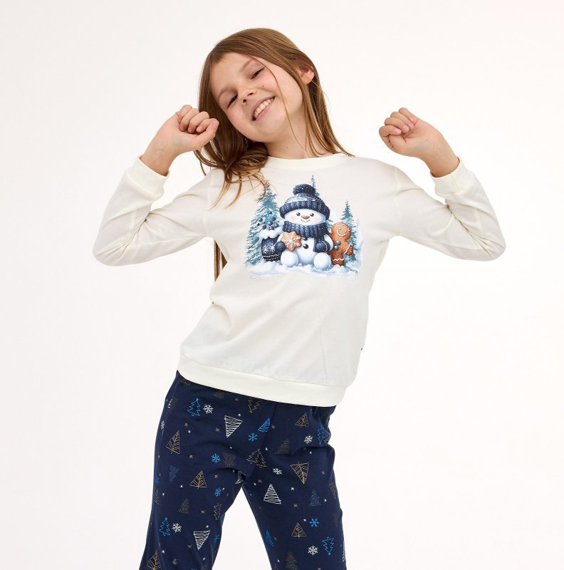 Piżama Cornette Young Girl 978/189 Snowy Day dł/r Christmas 134-164
