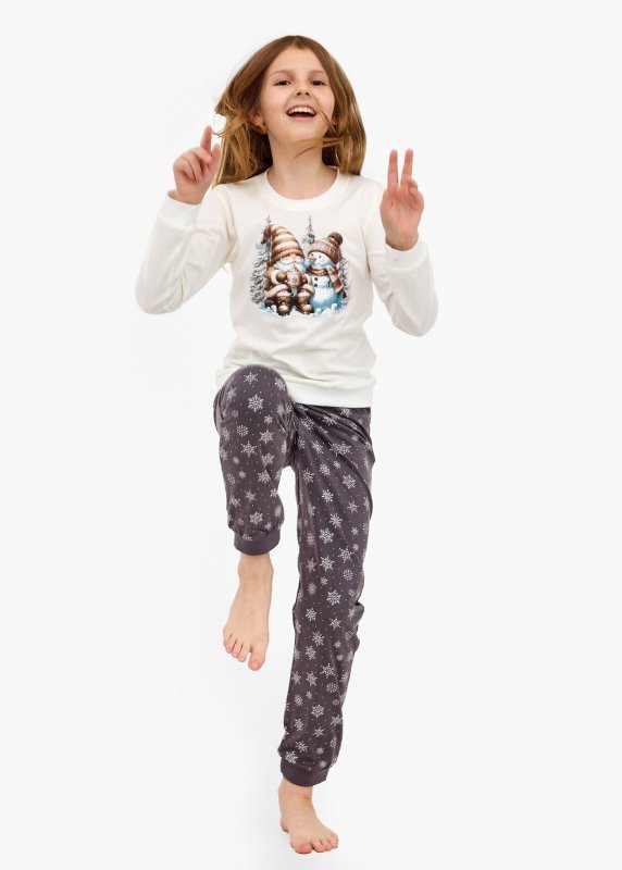 Piżama Cornette Young Girl 978/190 Friends dł/r Christmas 134-164