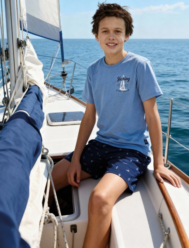 Piżama Cornette Young Boy 790/127 Pacific kr/r 134-164