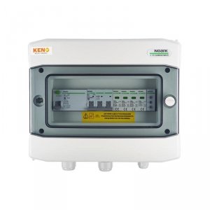 Rozdzielnica przyłączeniowa AC z ogranicznikiem przepieć typ 2, 16A 3-F, RCD 100mA typ A, sygn.faz.