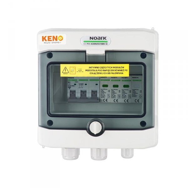 Rozdzielnica przyłączeniowa AC z ogranicznikiem przepieć typ 1+2, 16A 3-F