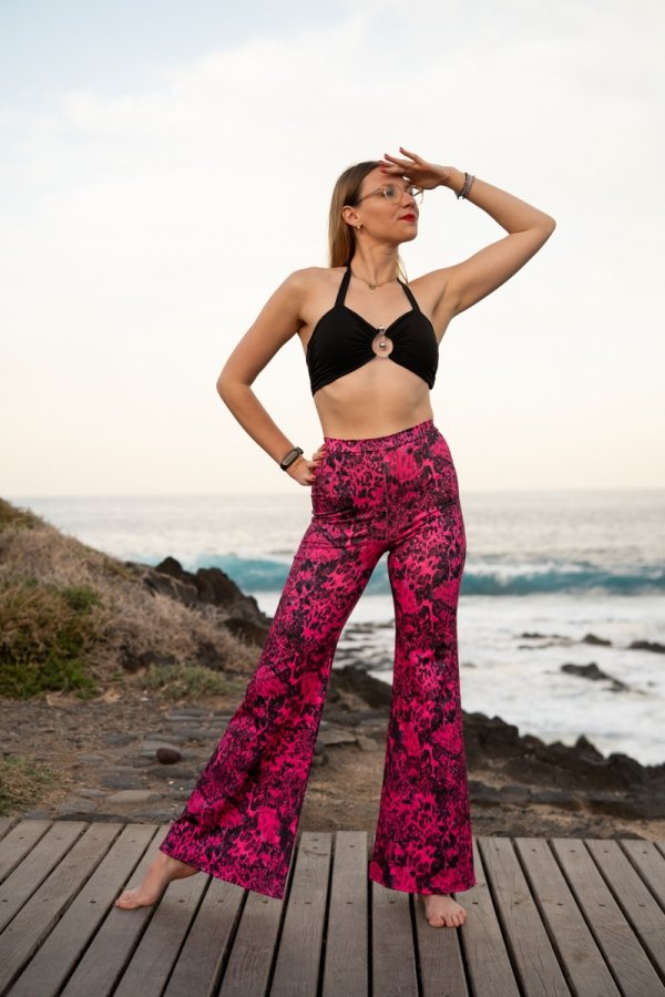 Spodnie Insomnio różowy wąż