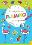 Brokatowe flamingi z naklejkami. Brokatowe kolorowanki