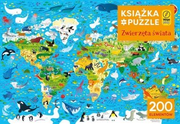 Zwierzęta świata. Książka i puzzle 200 elementów