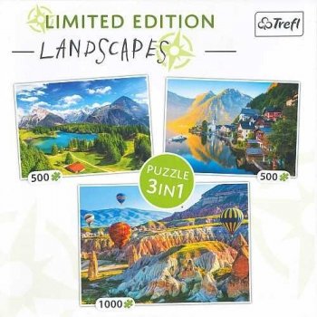Puzzle 3 w 1. Limited edition. Landscapes. 1000 + 500 + 500