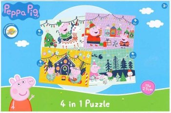 Świnka Peppa. Peppa Pig. Puzzle 4 w 1