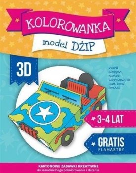 Dżip. Kolorowanka 3D