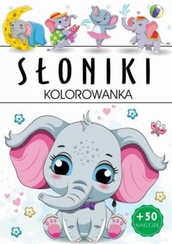 Słoniki. Kolorowanka