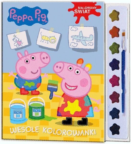 Wesołe kolorowanki. Malowany świat + farbki. Świnka Peppa