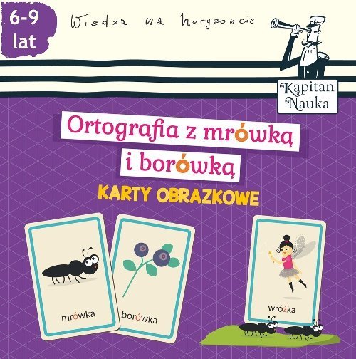 Ortografia z mrówką i borówką. Karty obrazkowe.