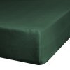 Prześcieradło jersey z gumką 160x200 cm z bawełny kolor ciemny zielony 125 g/m2 Design 91
