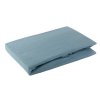 Prześcieradło jersey z gumką 220x200 cm z bawełny kolor niebieski 125 g/m2 Design 91 