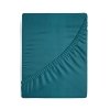 Prześcieradło jersey z gumką 160x200 cm z bawełny kolor turkusowy 125 g/m2 Design 91