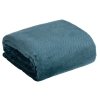 Koc z efektem 3D z wytłaczanym wzorem jodełki D91 Cindy5 200x220 cm Granatowy