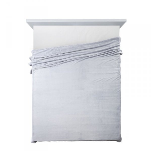 Koc z efektem 3D z wytłaczanym wzorem jodełki D91 Cindy5 170x210 cm Srebrny