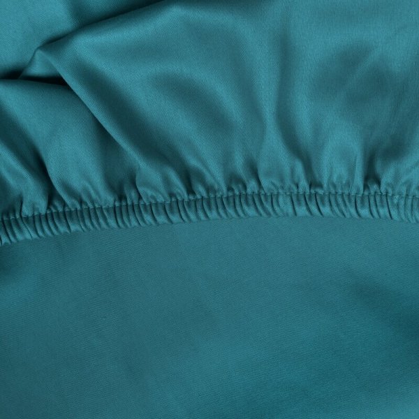 Prześcieradło jersey z gumką 160x200 cm z bawełny kolor turkusowy 125 g/m2 Design 91