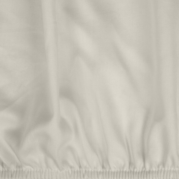 Prześcieradło gładkie z gumką 160x200 cm z satyny bawełnianej kolor kremowy 125 g/m2 NOVA 3 