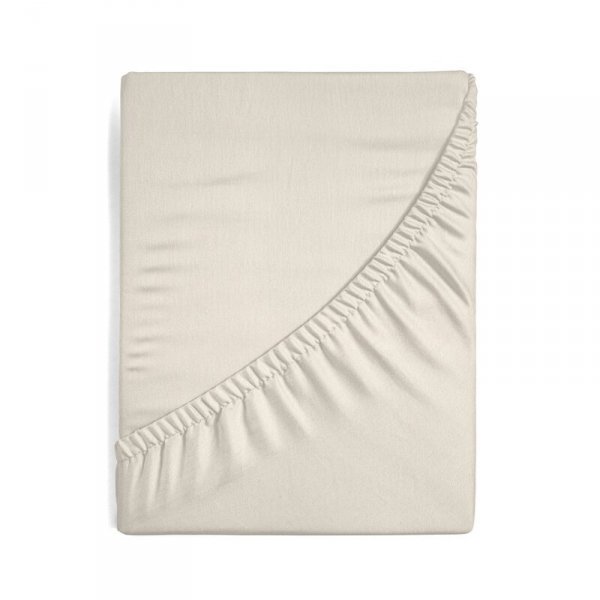 Prześcieradło jersey z gumką 180x200 cm z bawełny kolor beżowy 125 g/m2 Design 91 