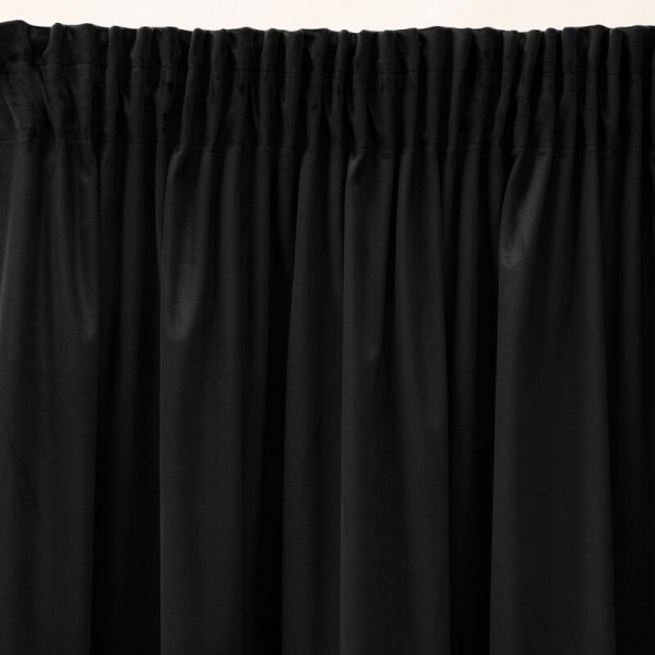 PIERRE CARDIN zasłona SIBEL z miękkiego i delikatnego welwetu, 140x270cm czarna