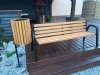 Kosz drewniany metalowy parkowy miejski 40 L certyfikat na plac zabaw