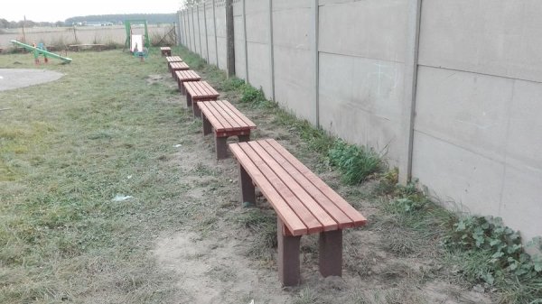 Ławka betonowa bez oparcia do wkopania
