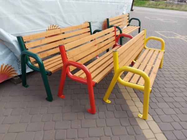  Ławka parkowa Alicja z ATESTEM różne kolory RAL CERTYFIKAT NA PLAC ZABAW