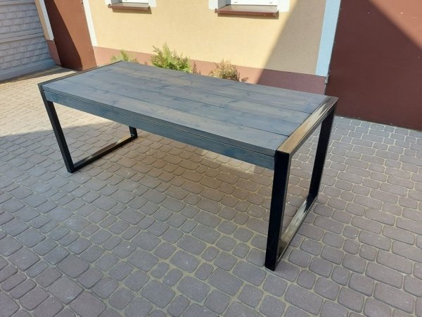 Meble ogrodowe, parkowe, tarasowe, na plac zabaw, stół dwie ławki i dwa krzesła LOFT XXL ZO CERTYFIKAT 