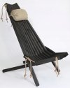 Leżak Fotel drewniany EcoFurn EcoChair Jesion Szary Olej
